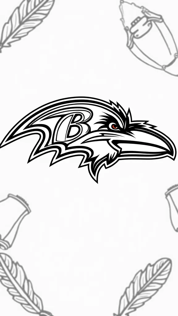 baltimore ravens logo coloring page